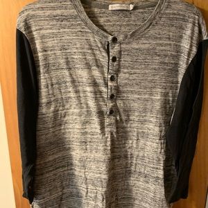 Black Gray Long Sleeve Alternative Urban Outfitters Shirt